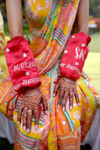 Floral Red Chooda Cover  | Prepaid Orders Only