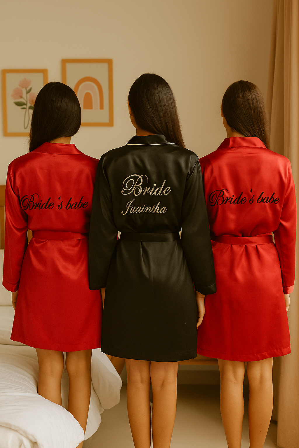 2 Bridesmaid + 1 Bride Robes for Bachelorette E-2  | Prepaid Orders Only