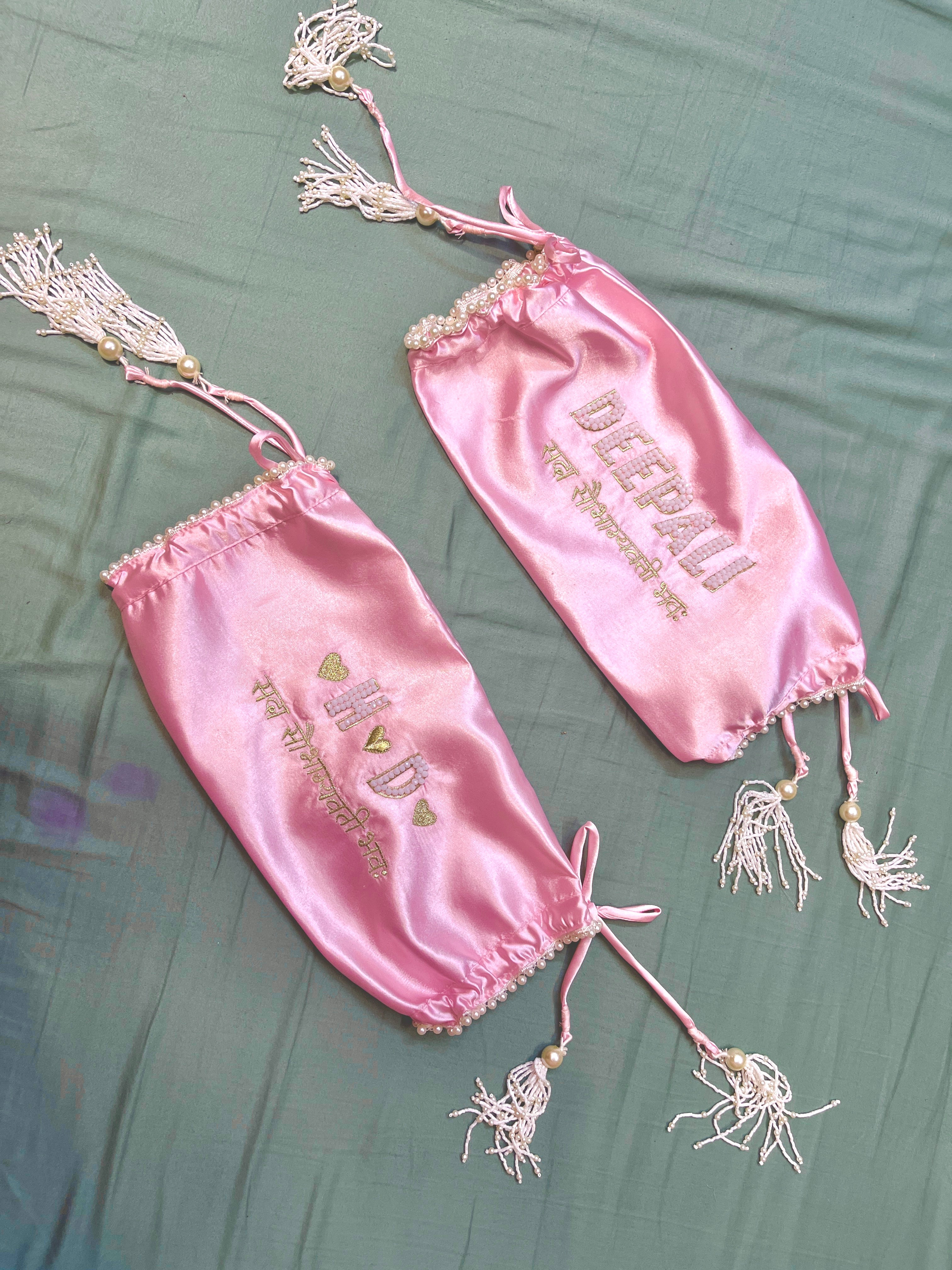 Handworked Baby Pink Chooda Cover   | Prepaid Orders Only