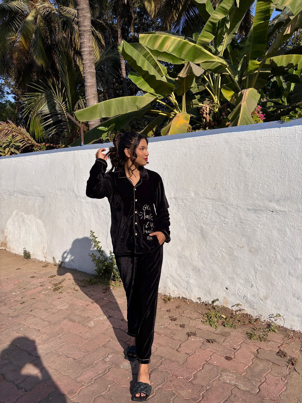 Black Velvet PJ Set