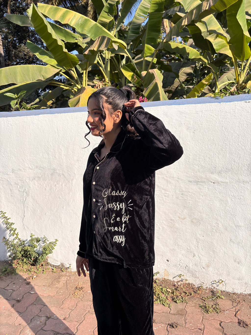 Black Velvet PJ Set