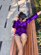 Purple Velvet Shirt