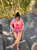 Candy sky wrap Blouse