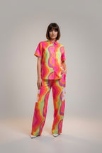Summer Smiley Wide Leg Co-Ord Set