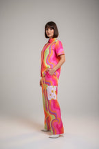 Summer Smiley Wide Leg Co-Ord Set