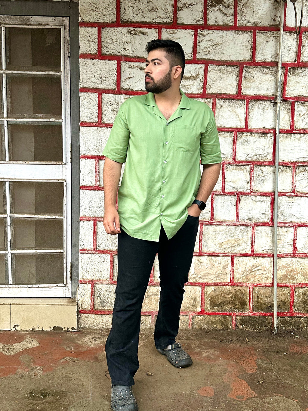Pastel Green Shirt for Men