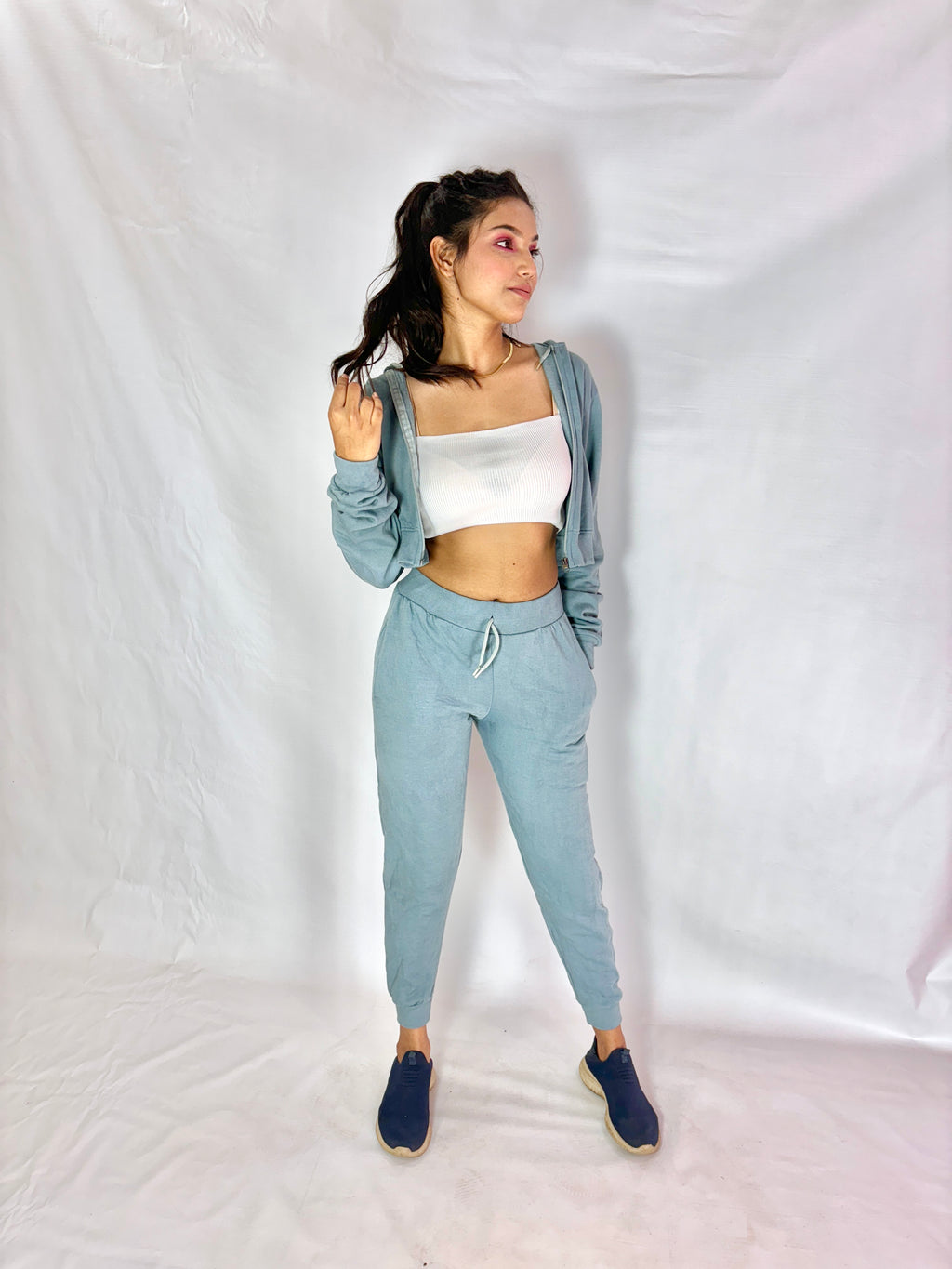 Grey Shadow ZIPPER HOODIE + Jogger