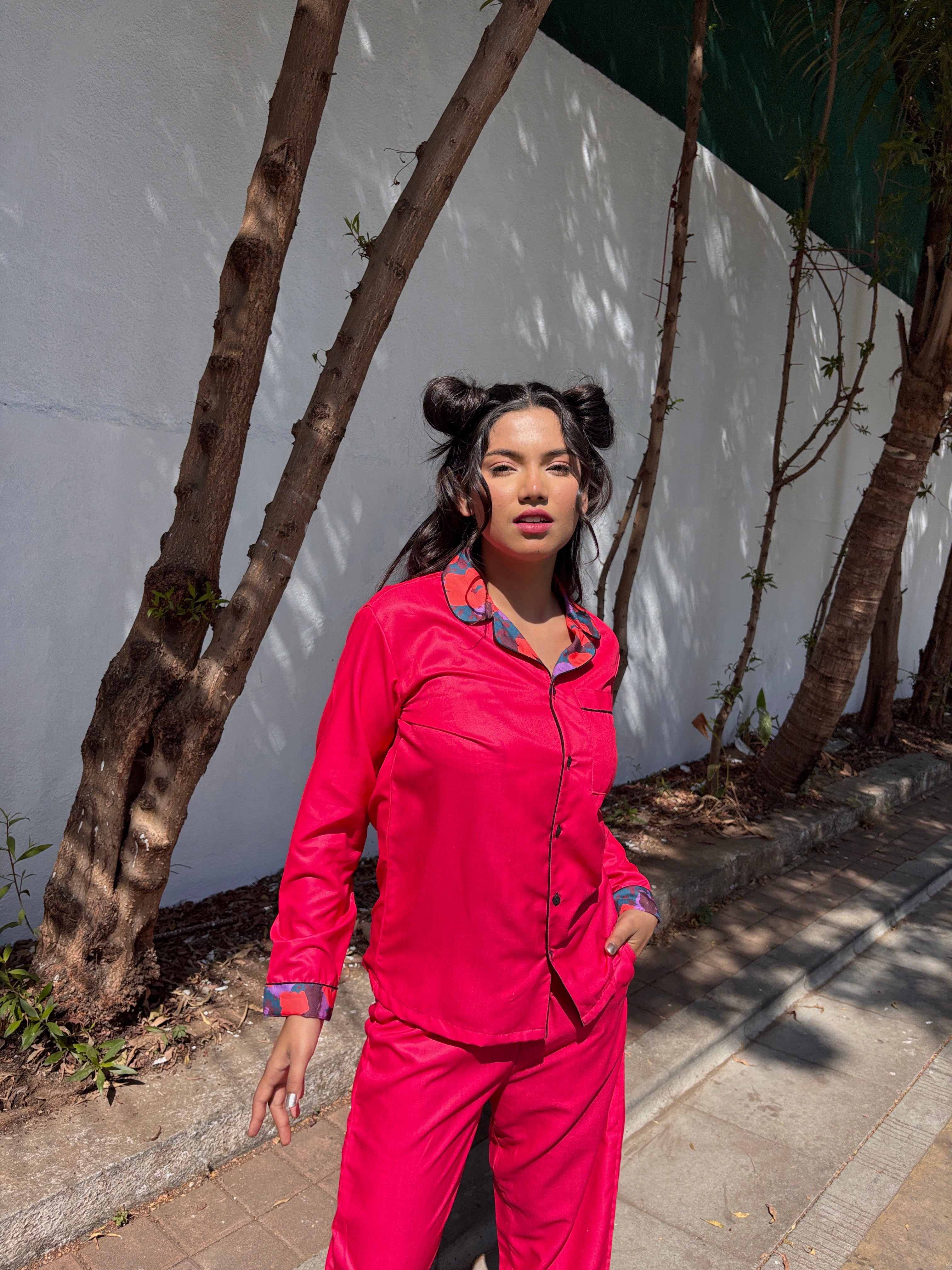 Crimson Luxe Sleepwear