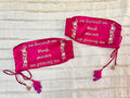 Magenta Slogan Pink Floral Chooda Cover  | Prepaid Orders Only