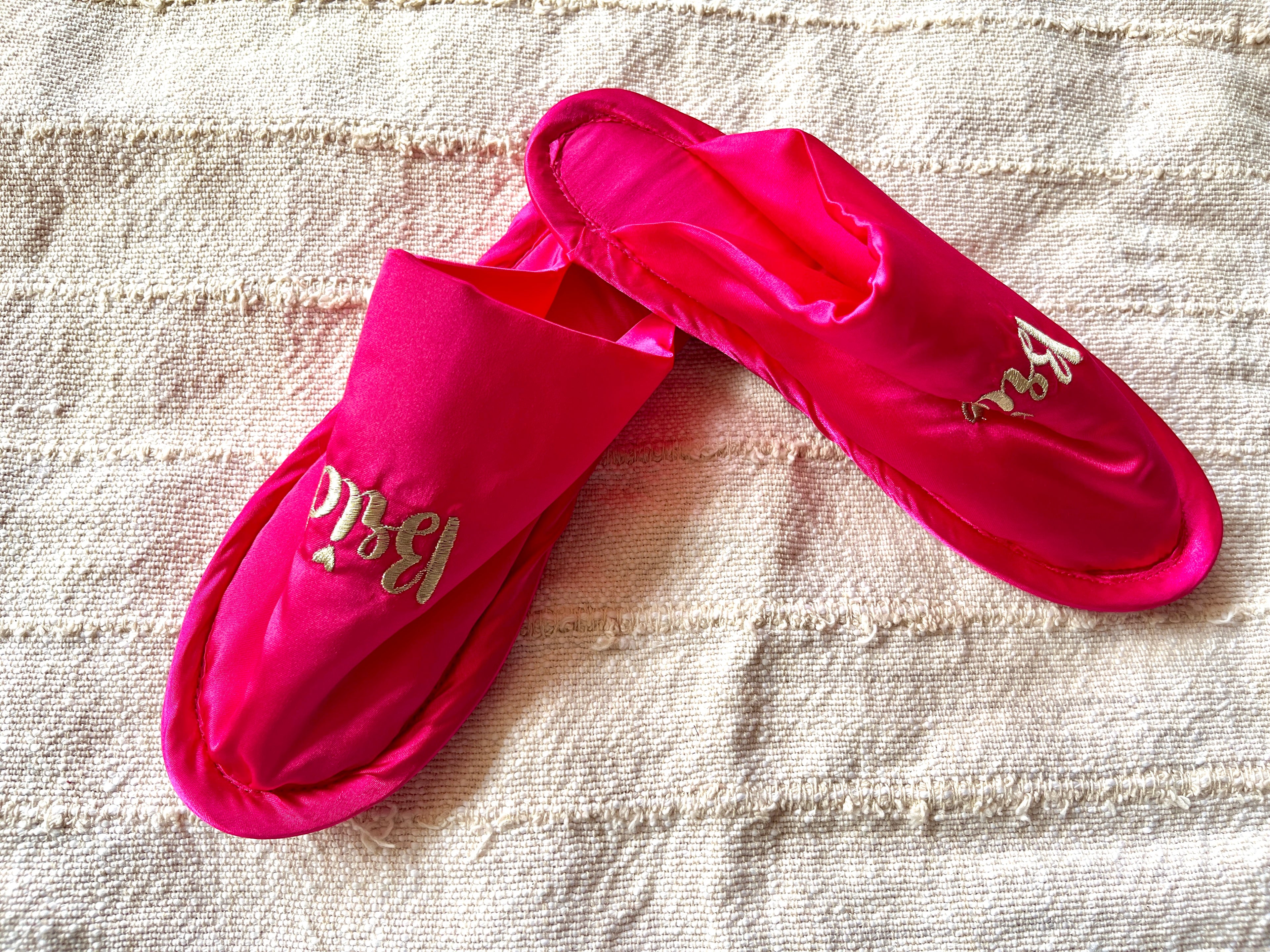 Magenta Bride Slippers | Prepaid Orders Only