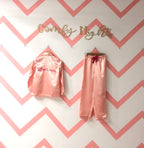 Rose Gold Personalise Back Satin Pj Set  | Prepaid Orders Only