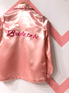 Rose Gold Personalise Back Satin Pj Set  | Prepaid Orders Only
