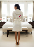Creamy White Personalise Robe + Slippers  | Prepaid Orders Only