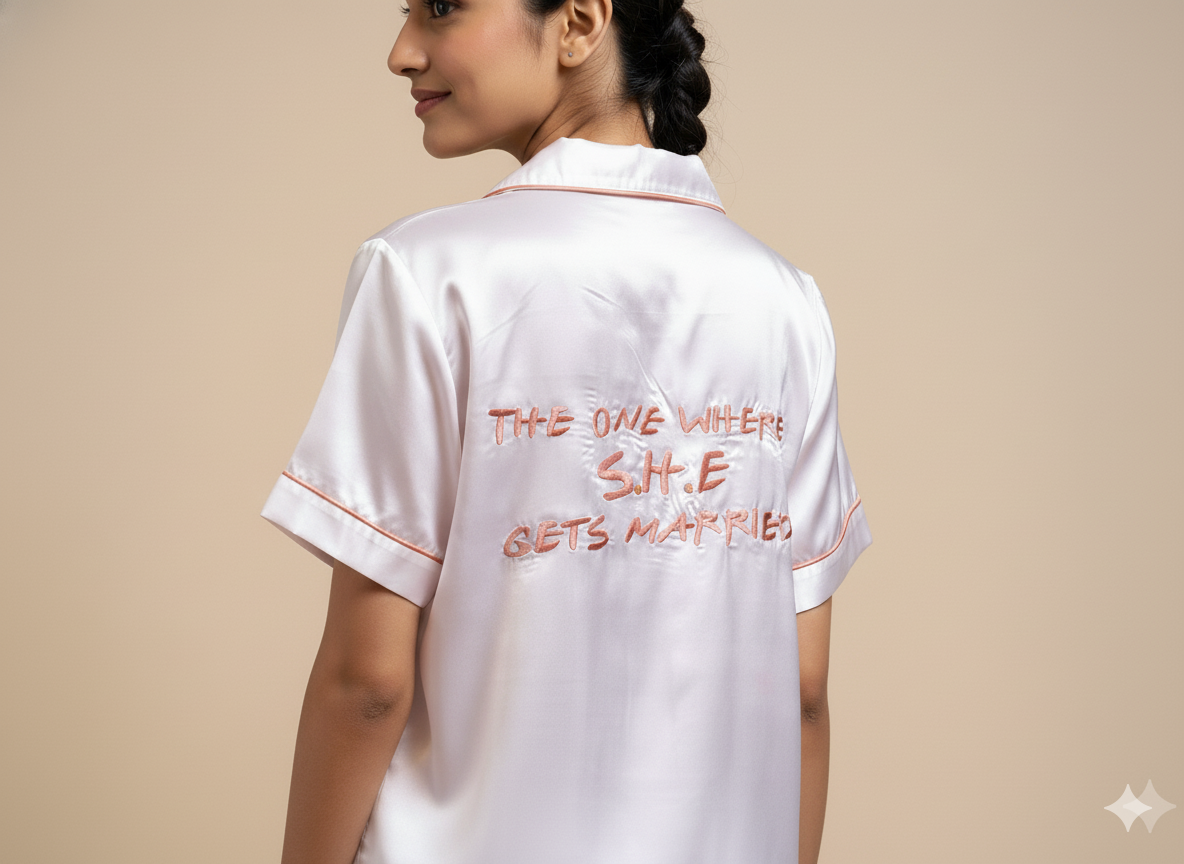 The One Where S.H.E Gets Married Satin Shorts Set  | Prepaid Orders Only