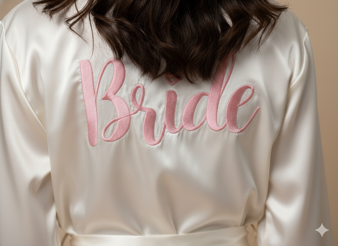 White Personalise Robe + Eyemask  | Prepaid Orders Only
