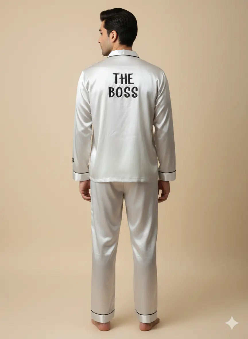 The Boss & The real Boss Satin Couple Set  | Prepaid Orders Only