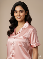 Rosegold Bridesmaid Satin Shorts Set  | Prepaid Orders Only
