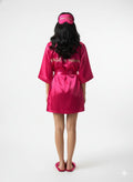 Magenta Personalise Robe + Slippers + EyeMask+ Camisole+ Shorts For Maid of Honour/Bridesmaid | Prepaid Orders Only