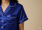 Royal Blue Satin Shorts Set