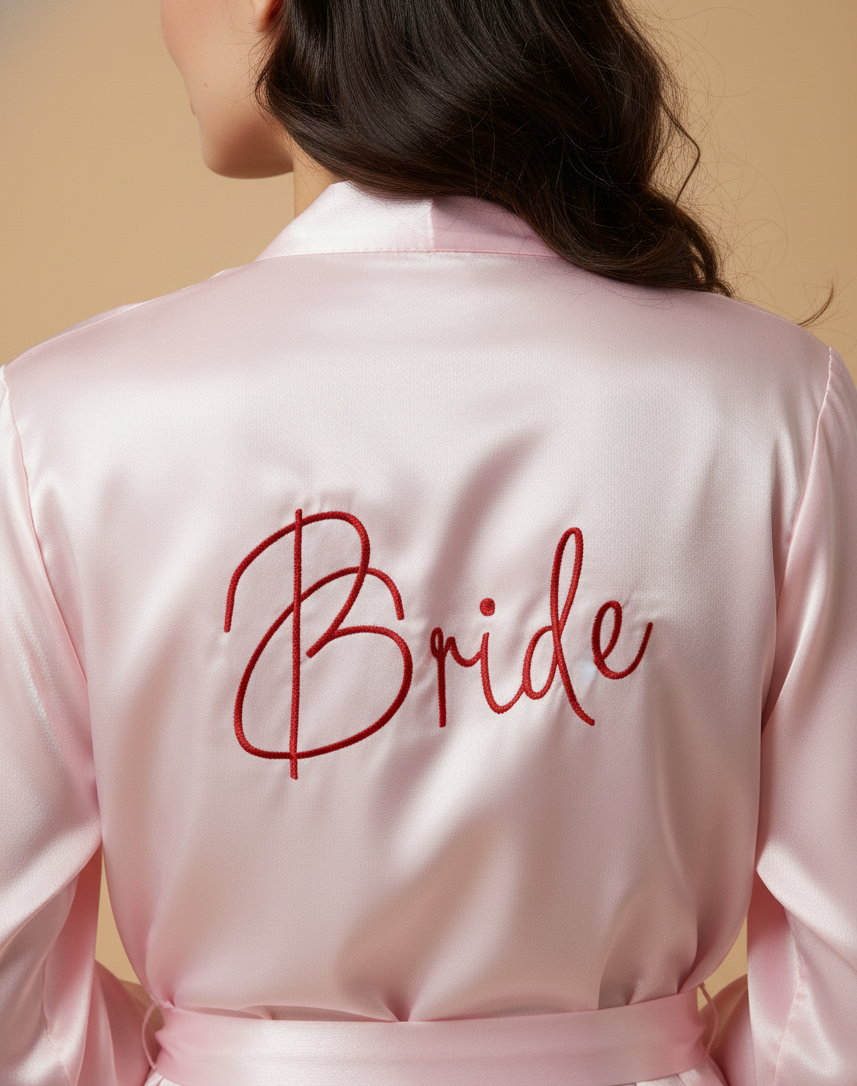 Bride's Gold thread work Robe   | Prepaid Orders Only