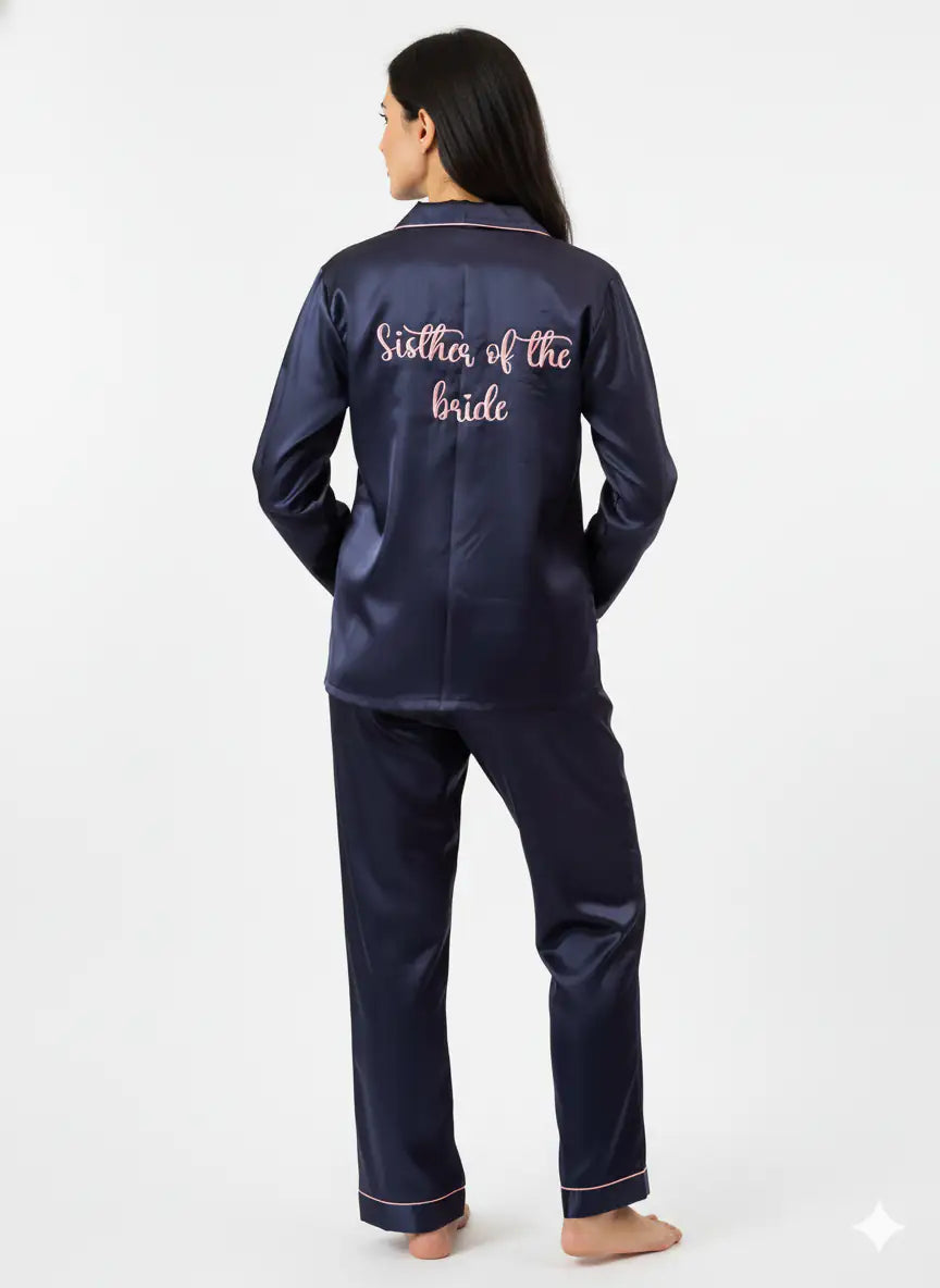 Sister of the Bride Satin Pj Set  | Prepaid Orders Only