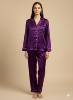 Purple Bride I Found My Lobster Satin Pj Set  | Prepaid Orders Only