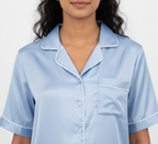 Powder Blue Personalised Satin Shorts Set  | Prepaid Orders Only