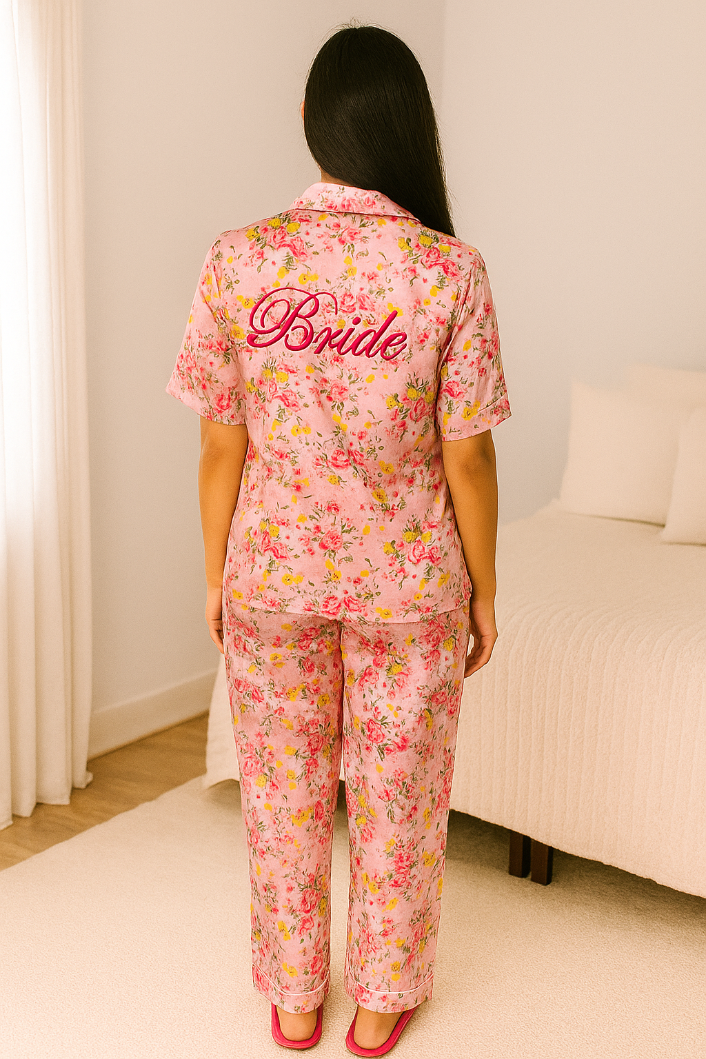 RoseGold Rosy Satin Pj Set  | Prepaid Orders Only