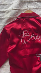 Red Bride Satin Pj Set  | Prepaid Orders Only