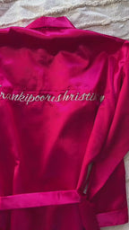 Magenta Personalise Robe + Camisole + Shorts Set  | Prepaid Orders Only