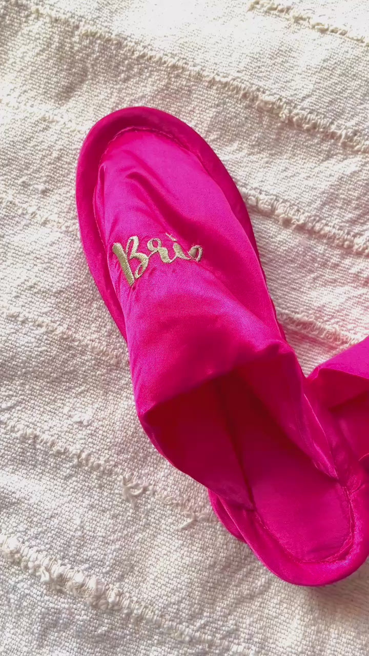 Magenta Bride Slippers | Prepaid Orders Only