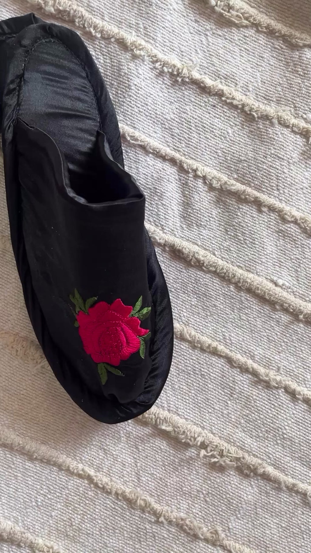 Satin  Floral Slippers | Prepaid Orders Only
