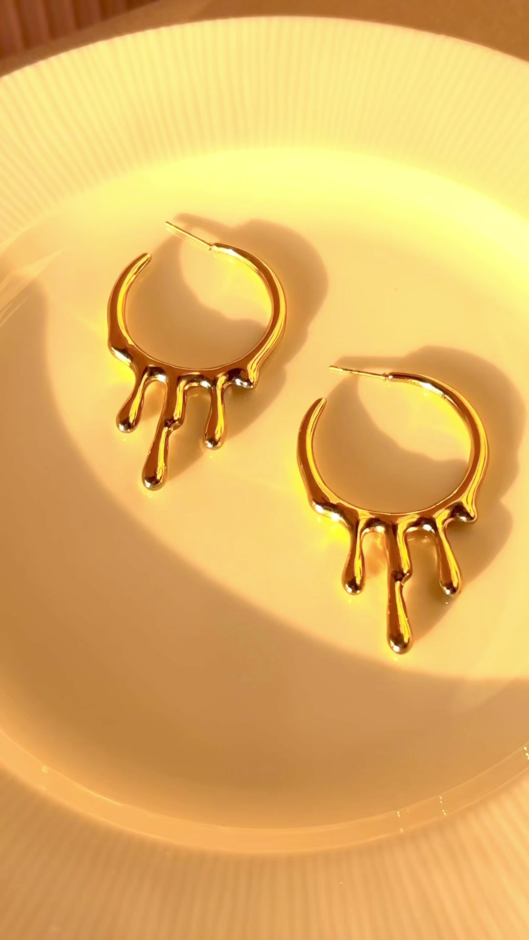 Dripped Gold hoops
