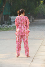 Pink Cheetah Kaftan Set