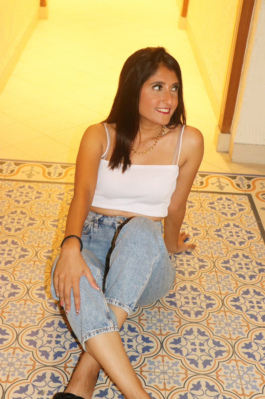 White Spaghetti Strap Top