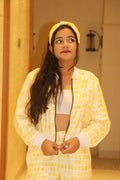 Yellow Ellipse Bomber Jacket