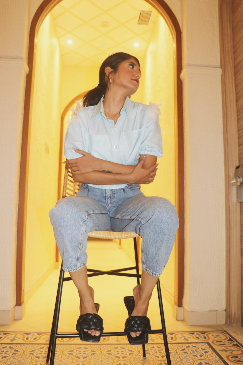 Feather Crop Shirt