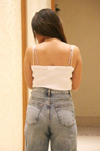 White Spaghetti Strap Top