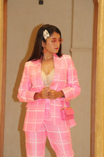 Load image into Gallery viewer, Pink Lines Blazer Set
