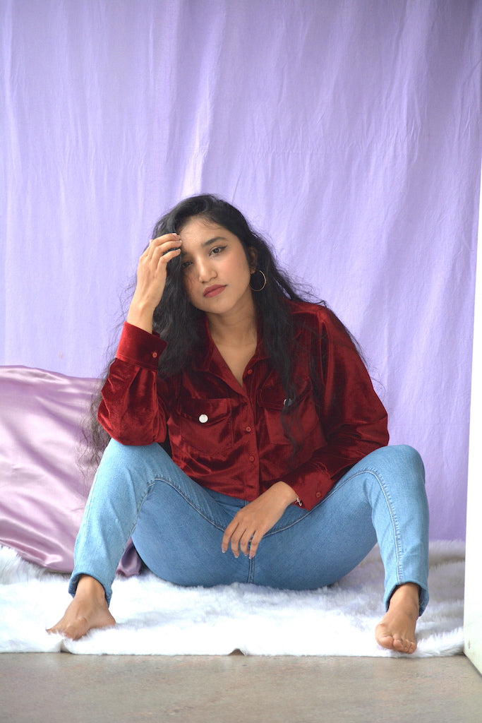 Maroon Velvet Crop