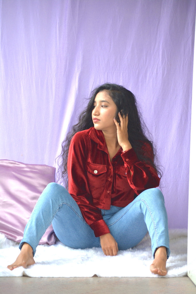 Maroon Velvet Crop