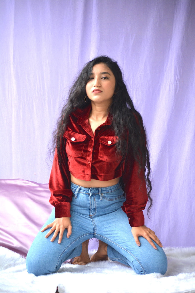 Maroon Velvet Crop