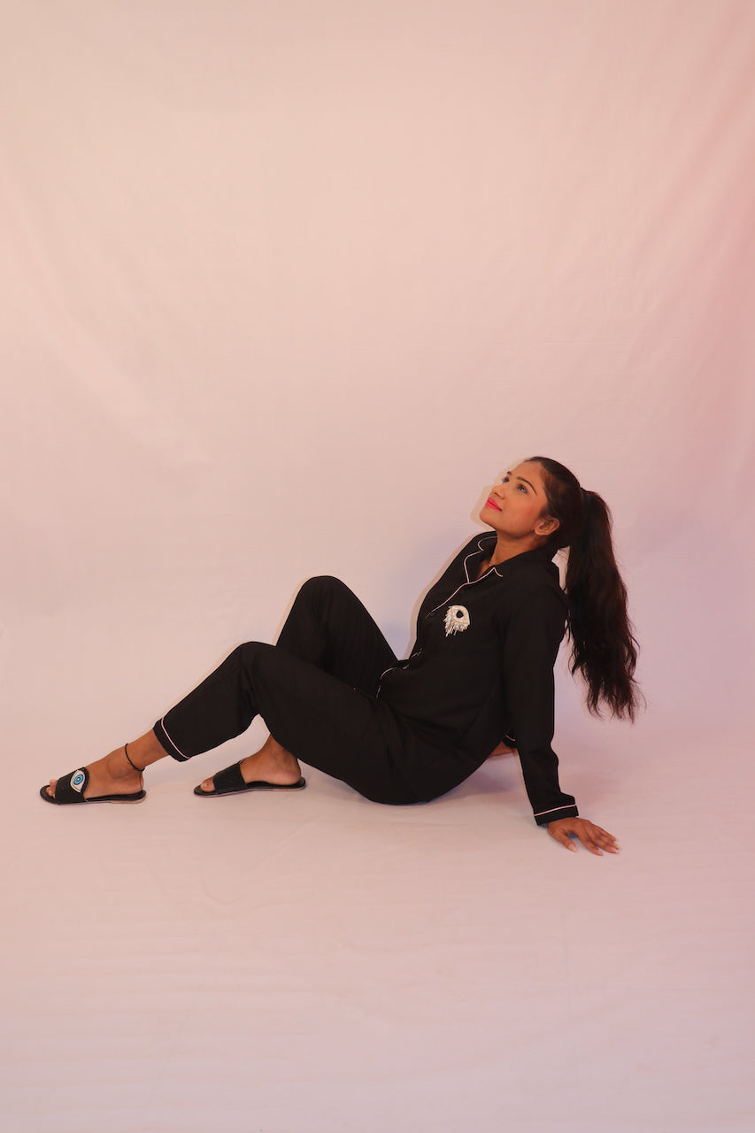 Evil Eye Patch Pj Set (Black Edition)