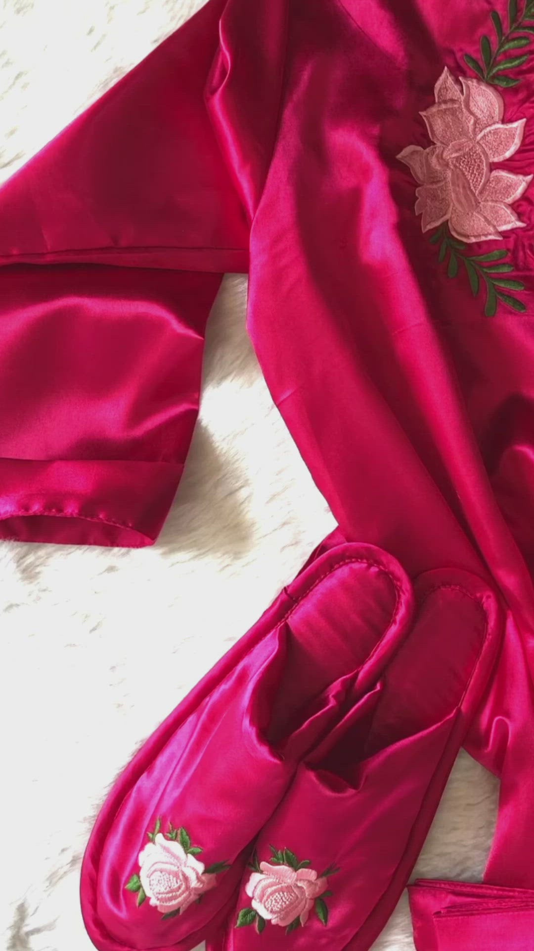 Magenta Personalise Robe + Slippers  | Prepaid Orders Only